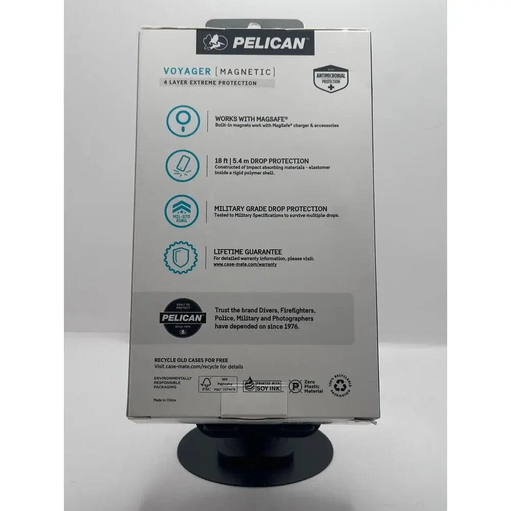 Pelican Voyager Magnetic iPhone 15 Pro Ultra Clear MagSafe NWT MSRP: $65.00